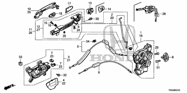 Front Door Locks - Outer Handle for 2012 Honda CIVIC NGV SEDAN #0