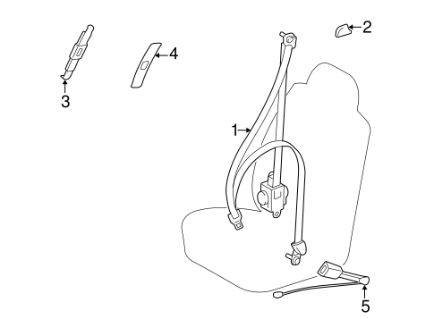ELECTRICAL/FRONT SEAT BELTS for 1997 Toyota Camry #1