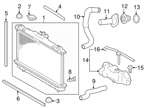 COOLING SYSTEM/RADIATOR & COMPONENTS for 2016 Toyota Camry #1