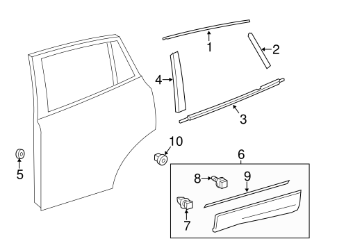 BODY/EXTERIOR TRIM - REAR DOOR for 2013 Toyota RAV4 #1