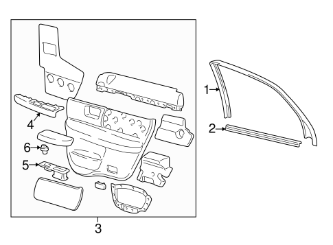Taurus INTERIOR TRIM - REAR DOOR