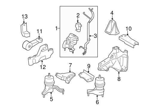 ENGINE/ENGINE & TRANS MOUNTING for 2012 Toyota Avalon #1