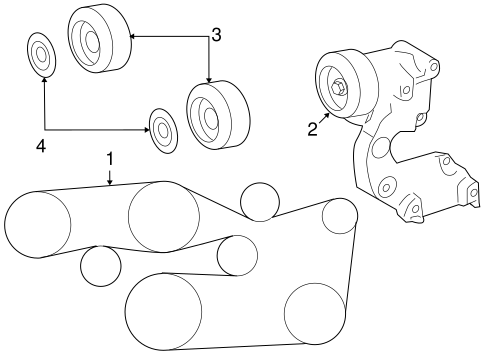 COOLING SYSTEM/BELTS & PULLEYS for 2008 Toyota Sienna #1