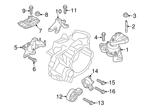 Engine/Engine & Trans Mounting for 2015 Ford Explorer #1