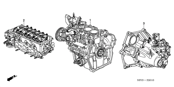 ENGINE/ENGINE ASSY. - TRANSMISSION ASSY. for 2002 Honda INSIGHT #1