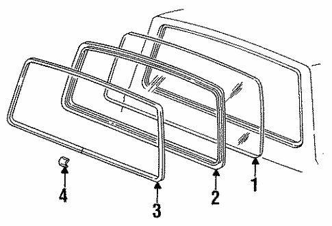 Body/Reveal Moldings for 1997 Ford F-350 #1