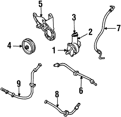 Pump & Hoses for 2000 Ford Windstar #0