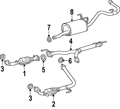 EXHAUST SYSTEM/EXHAUST COMPONENTS for 2005 Toyota Tundra #1