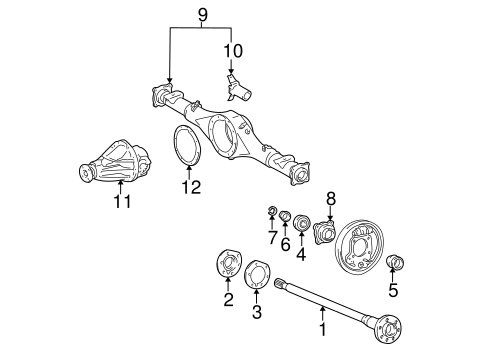 REAR SUSPENSION/AXLE & DIFFERENTIAL for 2000 Toyota Tacoma #1