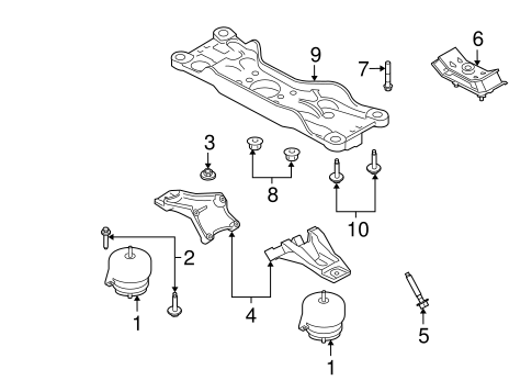 Mustang ENGINE & TRANS MOUNTING