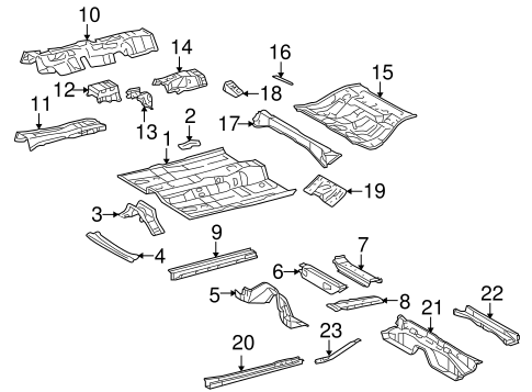 BODY/FLOOR & RAILS for 2014 Toyota Venza #1