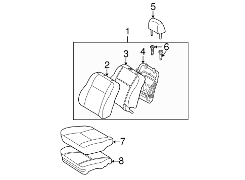 BODY/FRONT SEAT COMPONENTS for 2004 Toyota Corolla #2