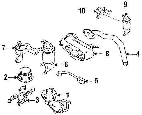 EMISSION SYSTEM/EGR SYSTEM for 1996 Toyota Camry #1