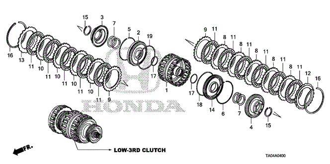 Transmission - Automatic/AT Clutch (Low-3rd) (L4) for 2009 Honda ACCORD SEDAN #1