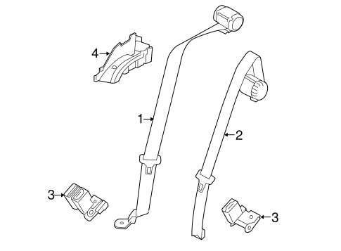 Range Rover Evoque REAR SEAT BELTS