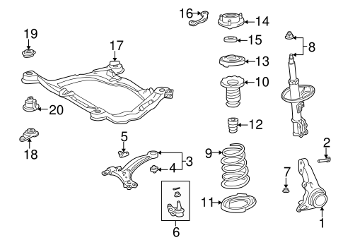 FRONT SUSPENSION/SUSPENSION COMPONENTS for 1997 Toyota Camry #1