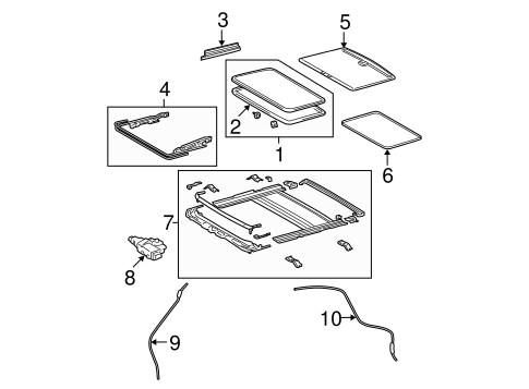 BODY/SUNROOF for 2006 Toyota RAV4 #1