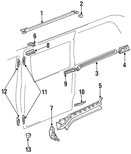 BODY/HARDWARE for 1997 Toyota Previa #2