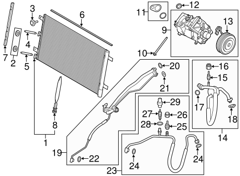 HVAC/Condenser, Compressor & Lines for 2016 Ford F-150 #3