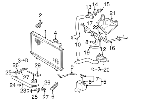 COOLING SYSTEM/RADIATOR & COMPONENTS for 1996 Toyota RAV4 #1