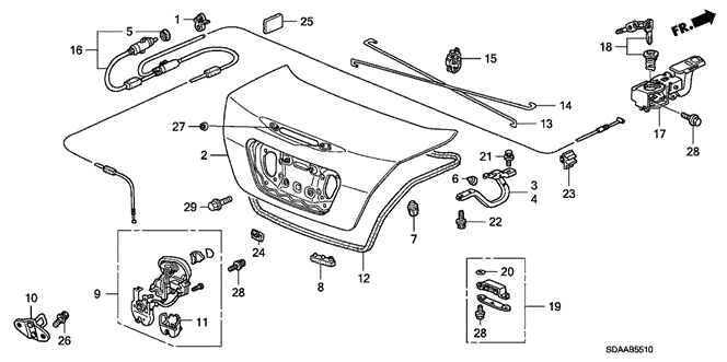 BODY / AIR CONDITIONING/TRUNK LID for 2007 Honda ACCORD SEDAN #1