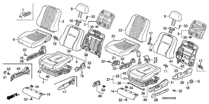 INTERIOR / BUMPER/FRONT SEAT for 2001 Honda ACCORD SEDAN #1