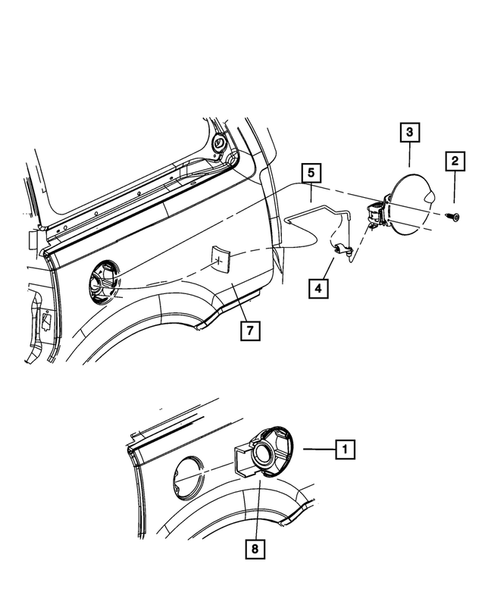 Pick-up Box and Fuel Filler Door for 2018 Dodge Grand Caravan #0