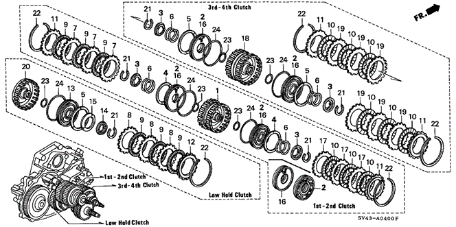 TRANSMISSION - AUTOMATIC/AT CLUTCH for 1995 Honda ACCORD SEDAN #1