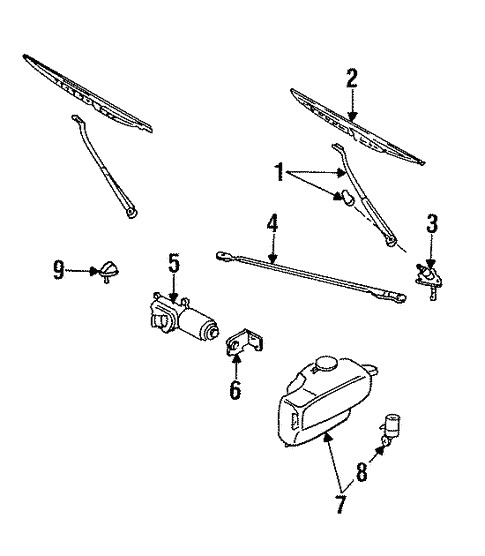 Electrical/Wipers for 1995 Nissan Pathfinder #2