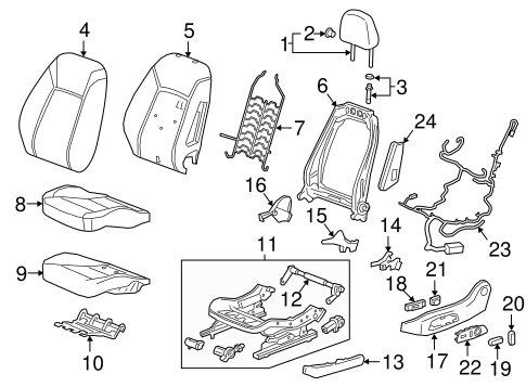 Body/Driver Seat Components for 2019 Buick Regal Sportback #6