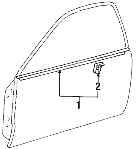 BODY/EXTERIOR TRIM - DOOR for 1997 Toyota Paseo #1