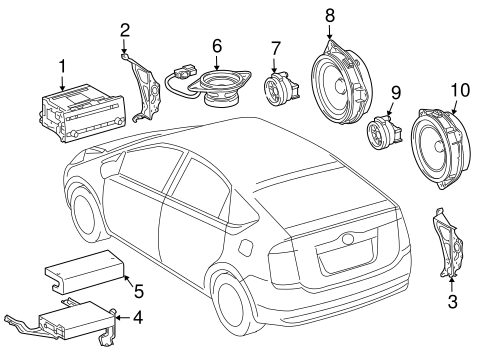 BODY/SOUND SYSTEM for 2009 Toyota Prius #1