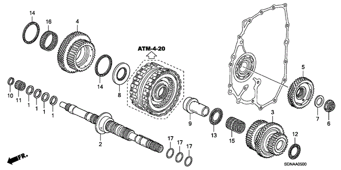 TRANSMISSION - AUTOMATIC/AT MAINSHAFT (L4) for 2007 Honda ACCORD COUPE #1