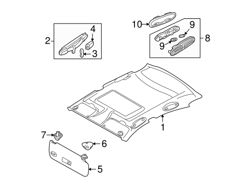 S-Type INTERIOR TRIM - ROOF