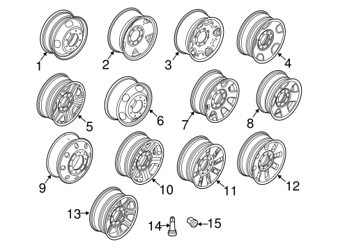 Front Suspension/Wheels for 2008 Ford F-350 Super Duty #1
