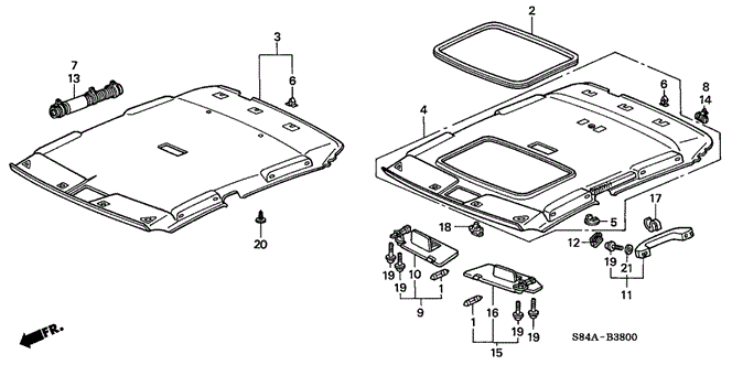 INTERIOR / BUMPER/ROOF LINING for 2002 Honda ACCORD SEDAN #1