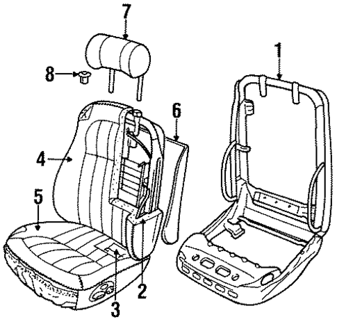 XJ12 FRONT SEAT COMPONENTS 4