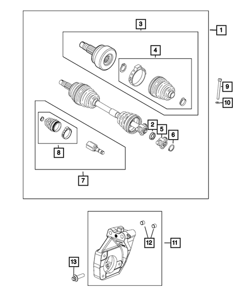 Front Axle Drive Shafts for 2017 Jeep Renegade #2