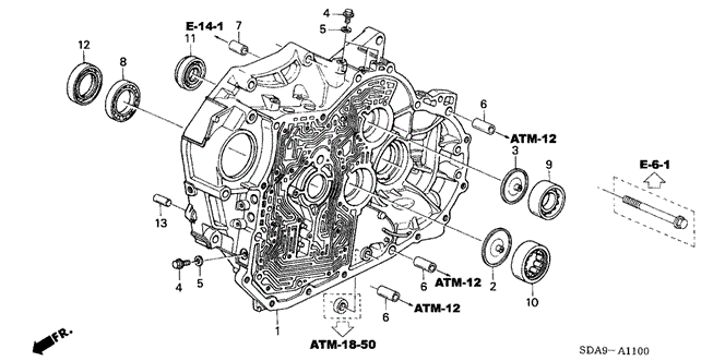 Transmission - Automatic/AT Torque Converter Case (V6) for 2003 Honda ACCORD SEDAN #1