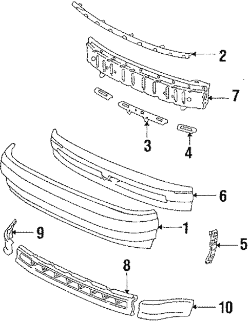 Bumper & Components - Front for 1986 Toyota Celica #0