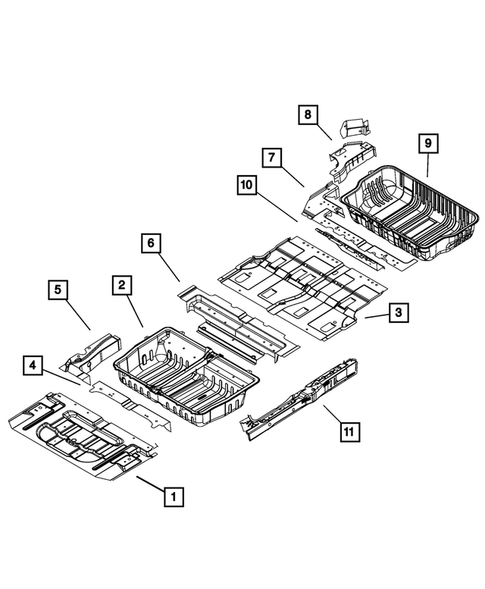 Floor Pans for 2013 Chrysler Town & Country #1