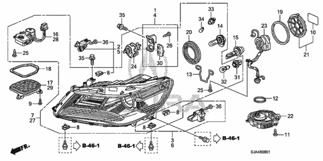 Headlight (2) for 2009 Acura RL #0