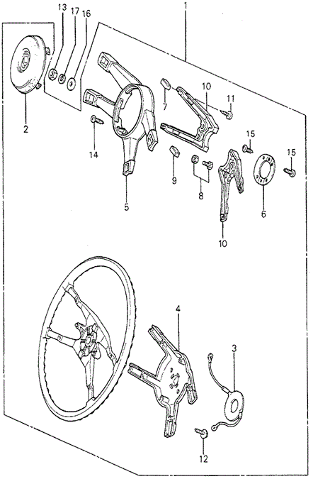 CHASSIS/STEERING WHEEL for 1981 Honda ACCORD HATCHBACK #1