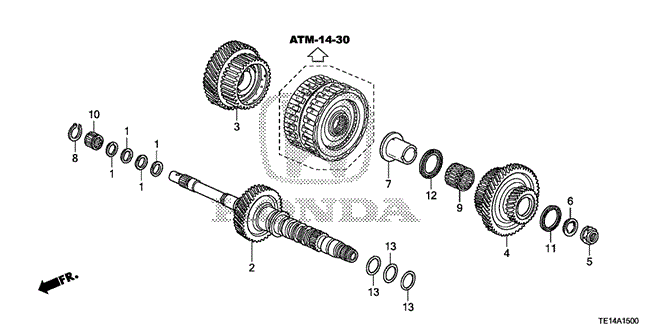 TRANSMISSION - AUTOMATIC/AT MAINSHAFT (V6) for 2012 Honda ACCORD COUPE #1