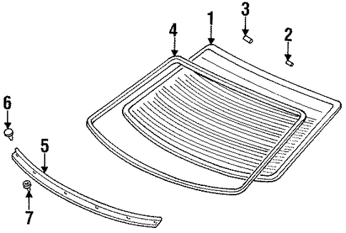 Cover, Rear Windshield (Lower) Cover, Rear Windshield (Lower)