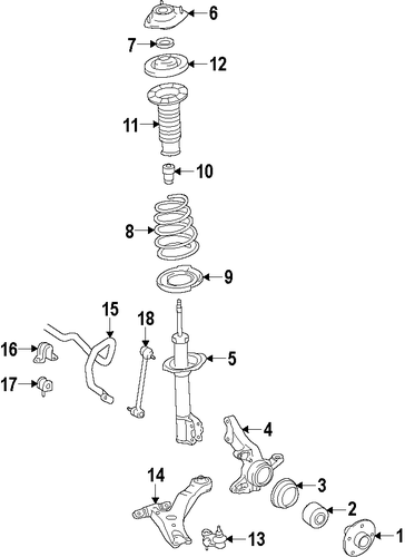 FRONT SUSPENSION/SUSPENSION COMPONENTS for 2001 Toyota Solara #1