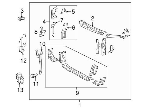 BODY/RADIATOR SUPPORT for 2009 Toyota Camry #2