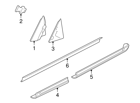 Savana 3500 EXTERIOR TRIM - PILLARS