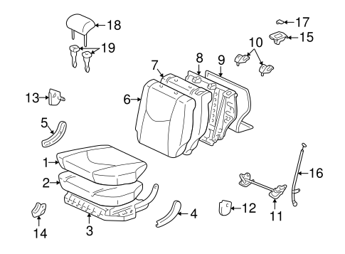 BODY/SECOND ROW SEATS for 2003 Toyota Highlander #1