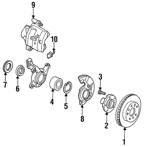Front Brakes for 1993 Ford Probe #0